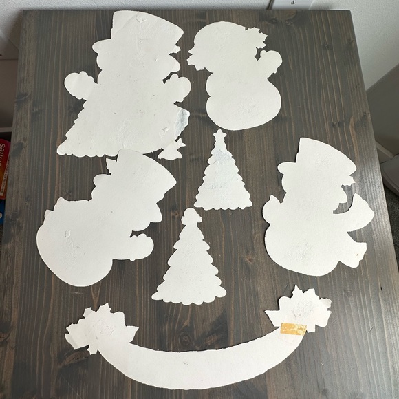 Vintage die cut snowman family 
7 pieces - Picture 9 of 9